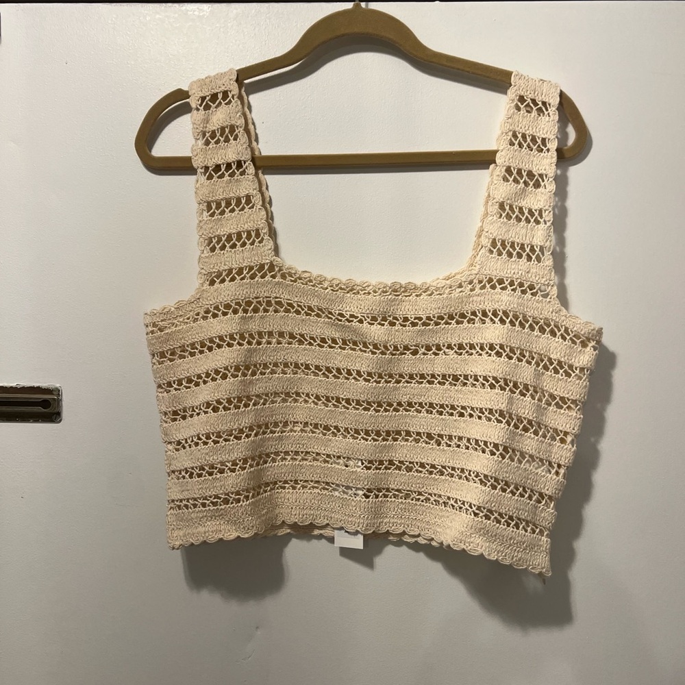 Loeffler Randall Sadie Crochet Tank Top